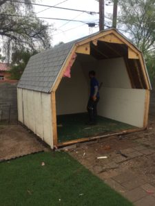 Shed about to be demolished