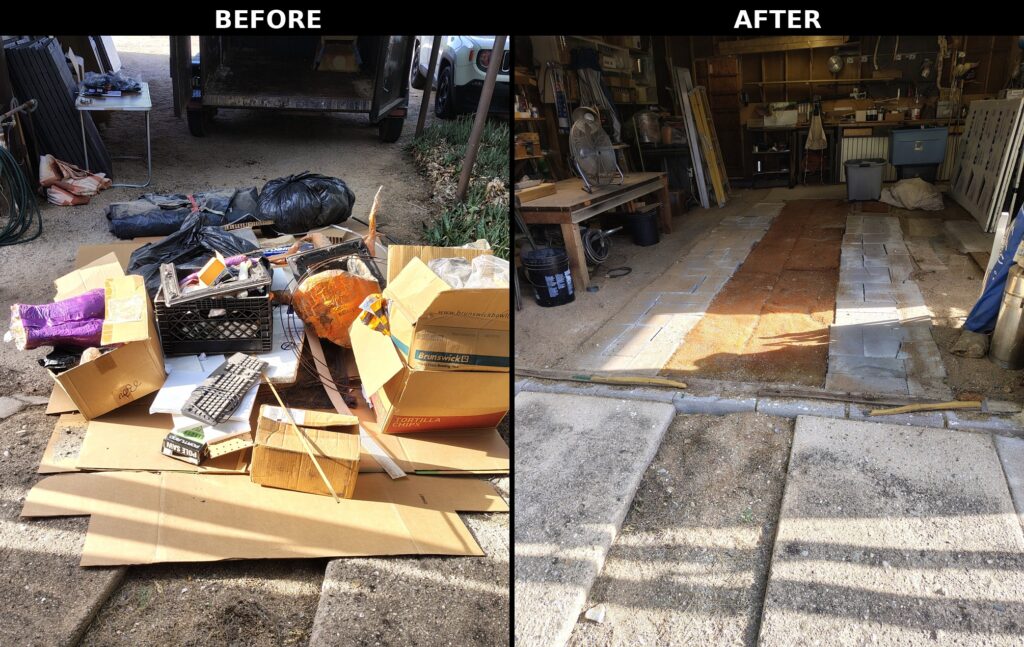 Garage cleanout by Vista Clean crew in Tucson AZ